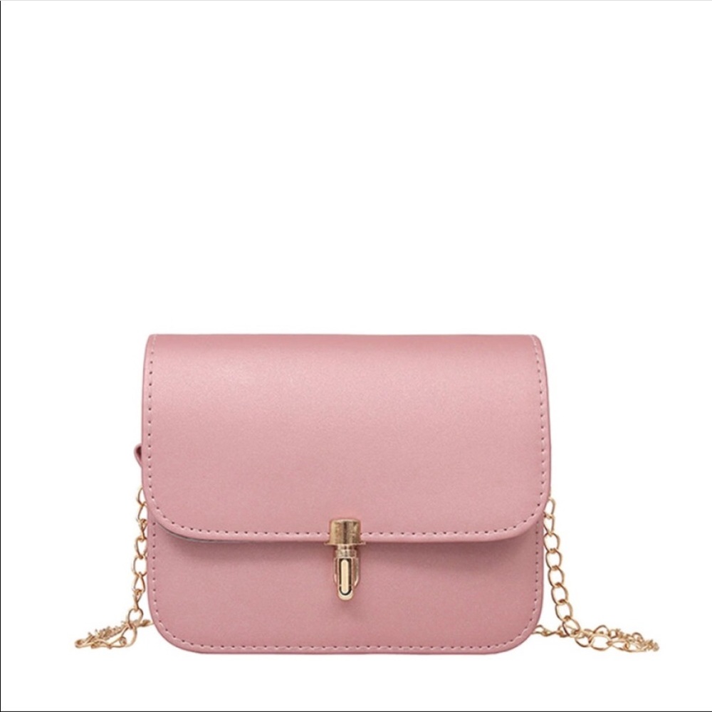 New Pink & Gold Crossbody Purse